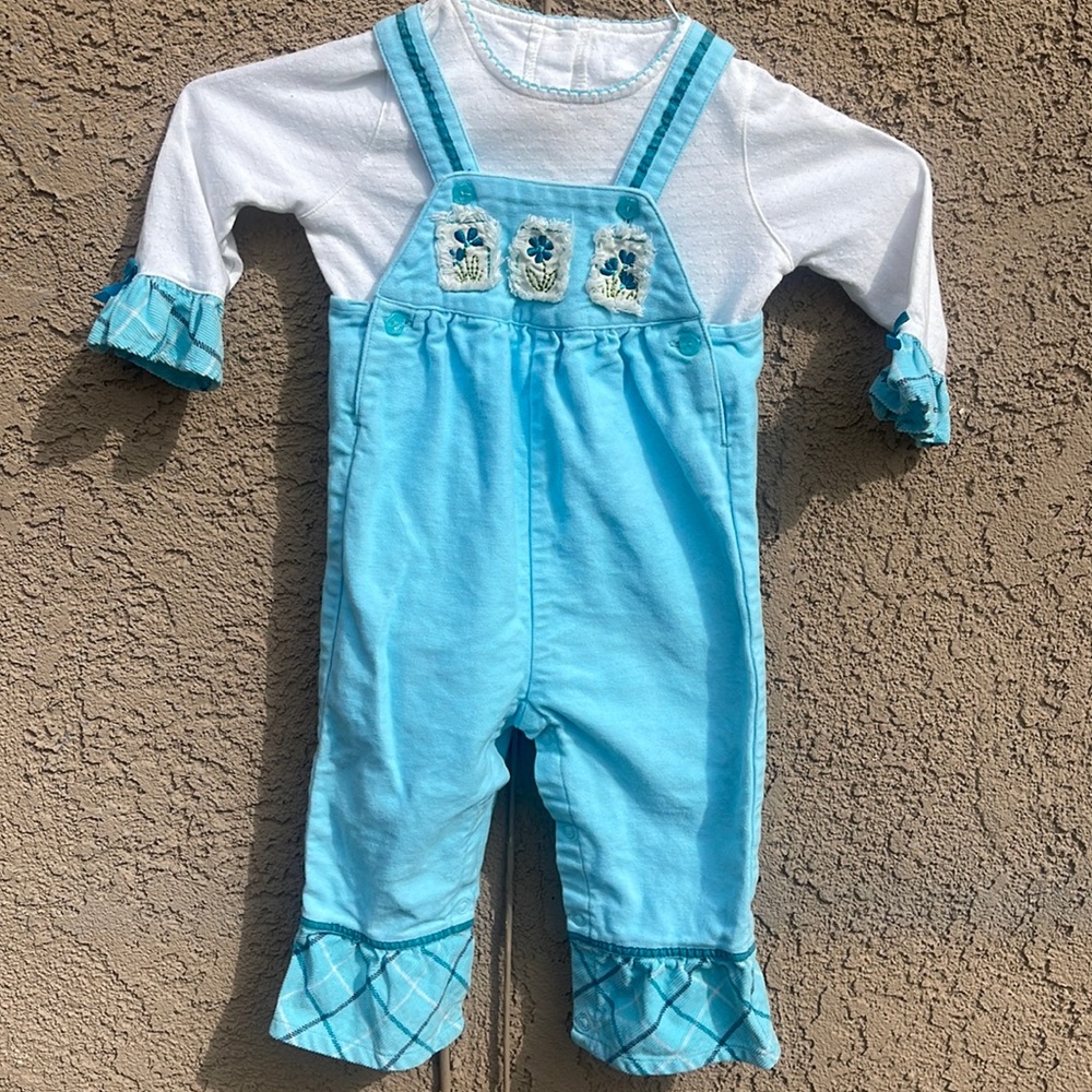 Vintage Sesame Street Overalls & Shirt Sz 18M velvet